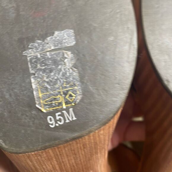 Jeffrey Campbell Free People Wood Platform Leather Sandals 9.5 - Picture 11 of 11